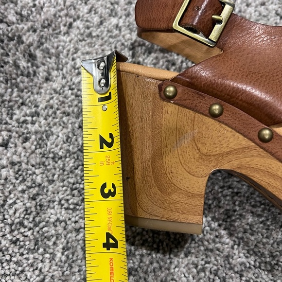 Korks Wynne Clogs Brown Strappy Heels Platform Faux Leather Women’s Size US 7 M - Picture 8 of 10